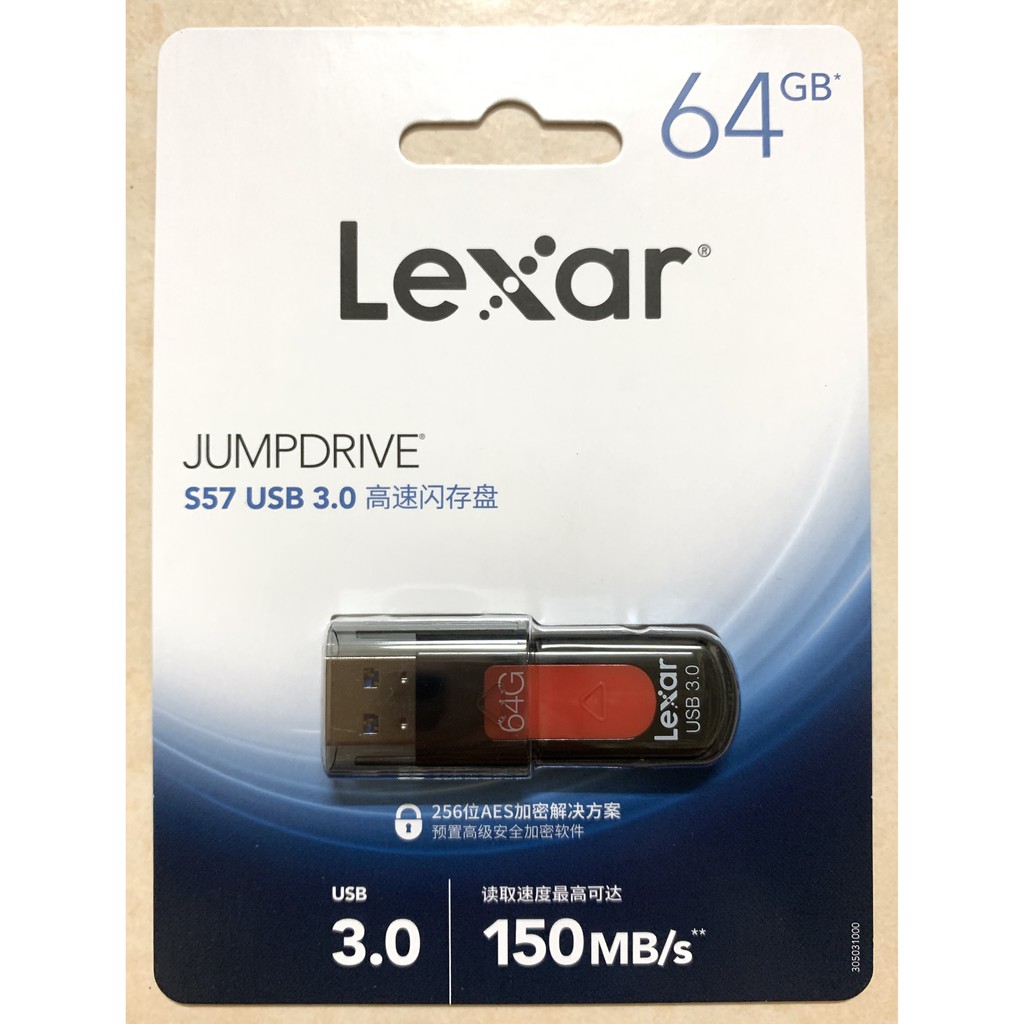 USB 3.0 Lexar JumpDrive S57 32Gb / 64Gb (Đỏ) - Chính hãng Mai Hoàng - Bảo hành 36 tháng