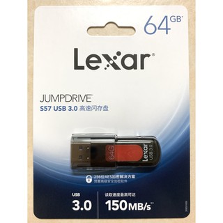 USB 3.0 Lexar JumpDrive S57 32Gb / 64Gb (Đỏ) - Chính hãng Mai Hoàng - Bảo hành 12 tháng