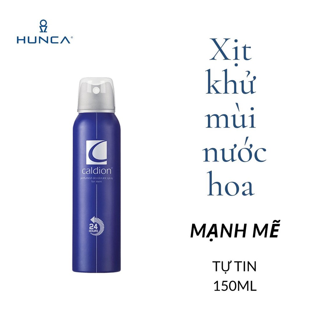 Xịt Khử Mùi Nam Nước Hoa Năng Động, Tự Tin, Mạnh Mẽ CALDION 24H HUNCA CARE 150ml