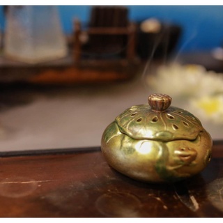 Lư xông trầm hoa sen, lư xứ, lư đốt trầm, lư xông hương, dụng cụ đốt trầm, trà cụ, xông trầm, dụng cụ xông hương.