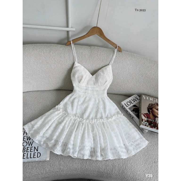 (Free Ship) ĐẦM XỐP REN TƠ HAI DÂY DÁNG XÒE MẪU Y HÌNH MẶC LÀ XINH UP Shop VLTN