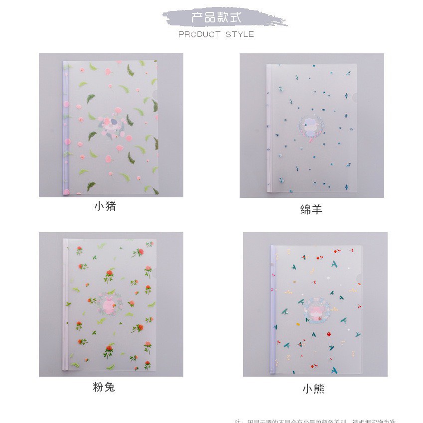 [SET 4] KẸP GIẤY, KẸP TÀI LIỆU RÚT GÁY HỌA TIẾT HOA CỎ
