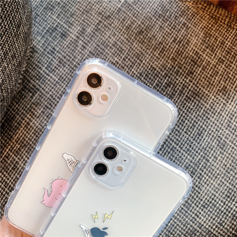 Ốp Điện Thoại Trong Suốt In Hình Khủng Long Hàn Quốc Cho Iphone 12 I11 Pro Max Se2 Xr | BigBuy360 - bigbuy360.vn