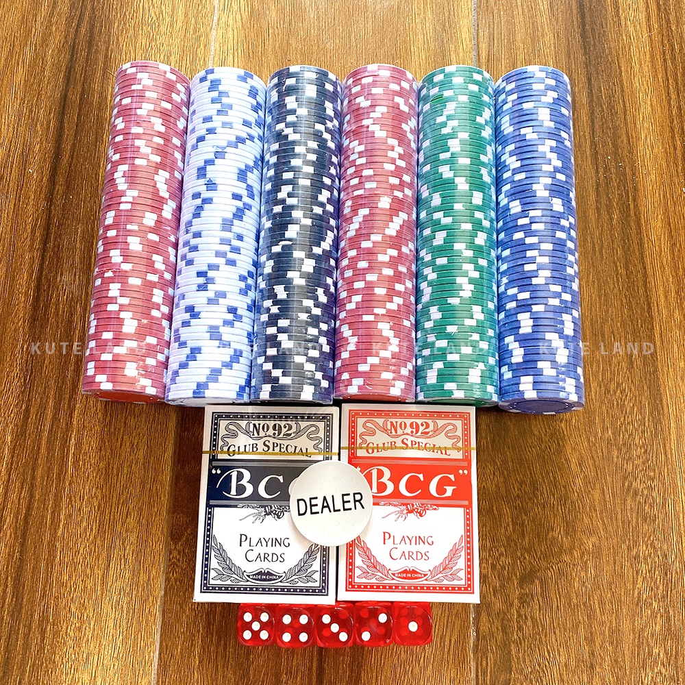 Vali Phỉnh Chip Poker Cao Cấp Hộp Nhôm 200/300 Chip Không Số Loại Tiêu Chuẩn Las Vegas