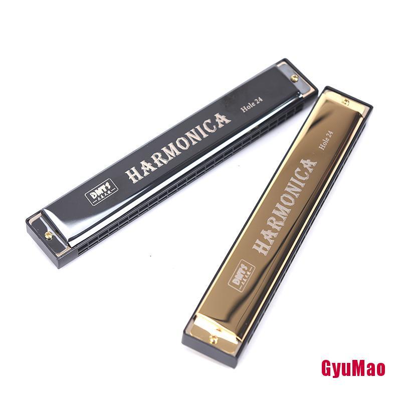 Kèn Harmonica Tremolo 24 lỗ hai hàng HDY 2 màu lựa chọn