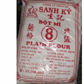 Bột mì số 8  Sanh Ký 1Kg dùng làm bánh Bông lan bánh trung thu bánh bao..