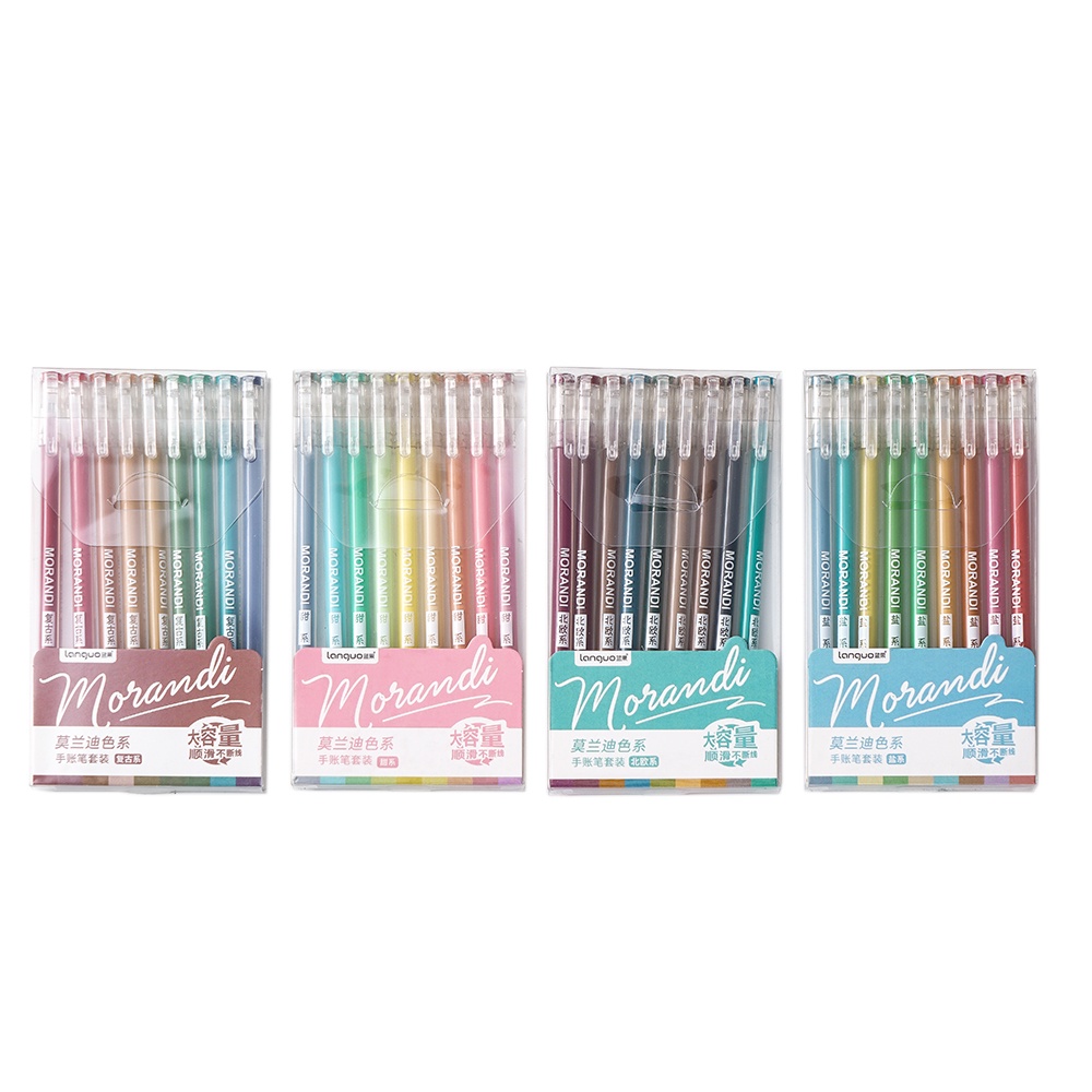 Bộ 9 bút gel Infeel.Me nhiều màu tùy chọn phong cách vintage độc đáo