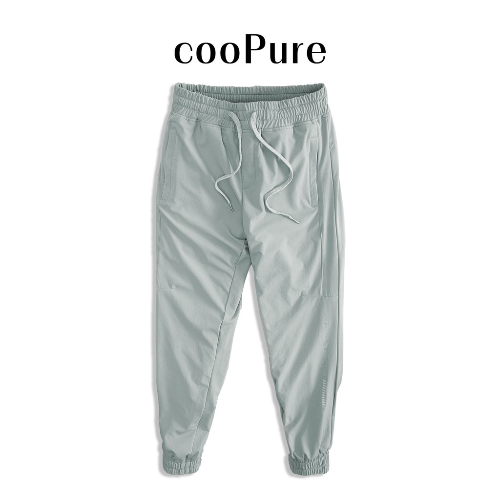 Quần Jogger cooPure chất liệu gió co giãn màu xanh, thiết kế thể thao khỏe khoắn NO.6114 (4 màu)