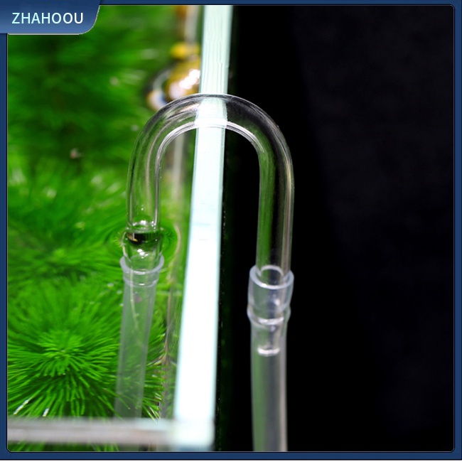 ☃Nhà☃ Đầu Nối Ống Khí Co2 Chữ U Bằng Thủy Tinh Trong Suốt Cho Bể Cá