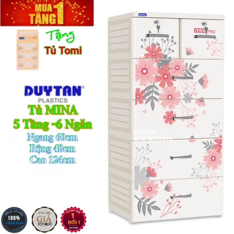 tủ nhựa duy Tân 5 ngăn chính hãng