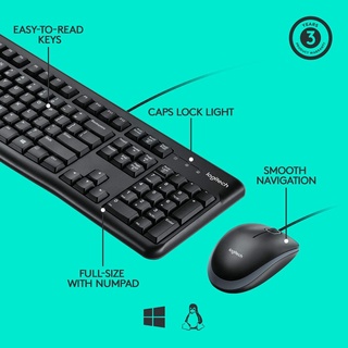 Bộ bàn phím chuột Logitech MK120 (Đen)