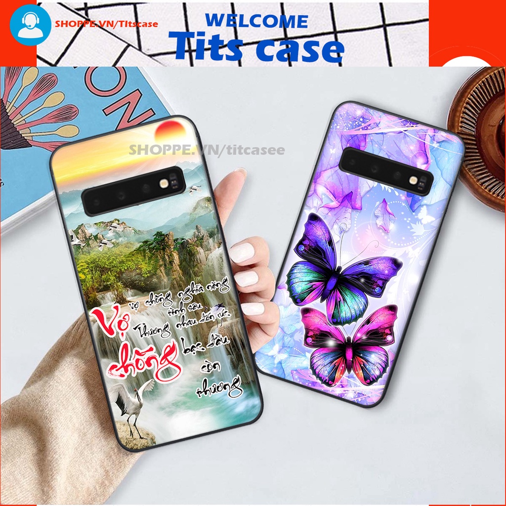 Ốp lưng Samsung Galaxy S10  / S10 PLUS / S10 5G in hình thiên nga,hoa may mắn, đặc sắc ĐỘC - LẠ - BỀN
