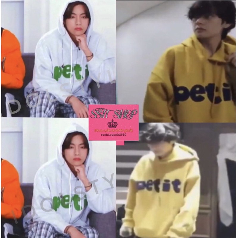 (Tặng ảnh BTS)Hoodie BTS V Petit đơn giản