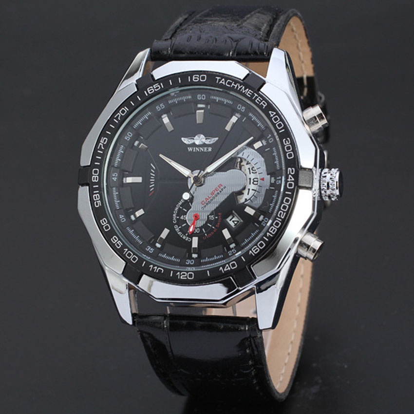 Đồng hồ nam dây da Langlshi 1579, đồng hồ nam cơ cấu thạch anh chống nước chính hãng, DH01A, Lucas shop