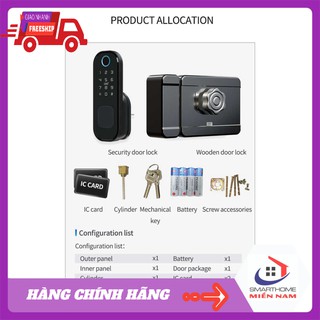 Khóa cổng vân tay thông minh Wifi Tuya R5 🌐GIÁ TỐT🌐