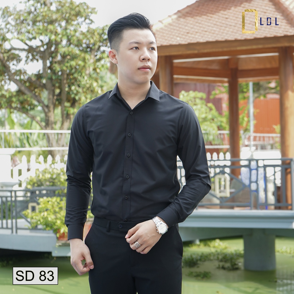 Áo Sơ Mi Nam Công Sở Cao Cấp LDL, Sơ Mi Nam Dài Tay Không Túi Trơn, Form dáng trẻ trung, lịch lãm