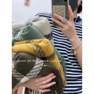 KHĂN CASHMERE KẺ PHONG CÁCH HÀN QUỐC