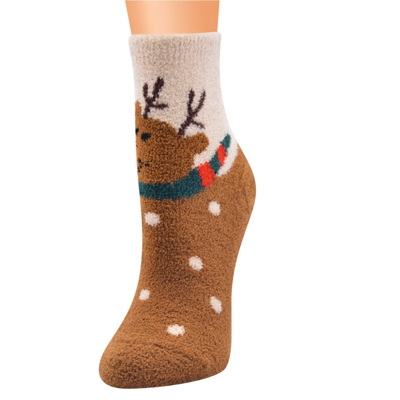 Youyo Set 10 Đôi Vớ Giáng Sinh Ấm Áp In Họa Tiết Ông Già Noel Tuần Lộc Vui Nhộn Dễ Thương Cho Nữ