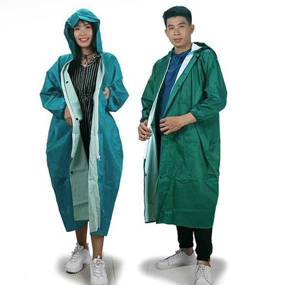 Áo mưa bít khóa kéo vải dù da cá cao cấp Kara House - Áo mưa dây kéo vải dù tổ ong freesize - áo mưa bít  có nón