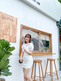 Đầm body khoét eo rút dây