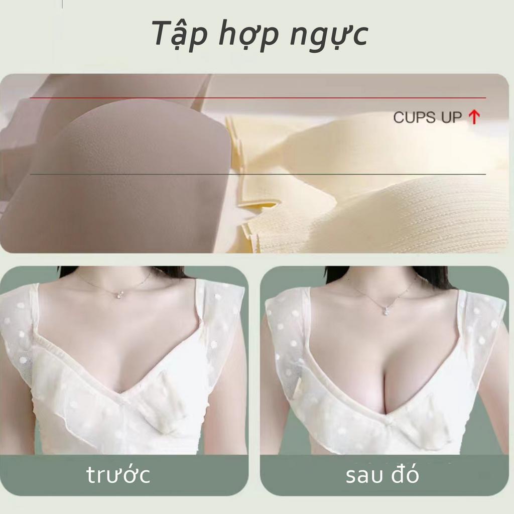 Áo Lót Nâng Ngực Không Dây Cài Nút Trước Cup A B C Màu Đồng Thau Gợi Cảm Cho Nữ