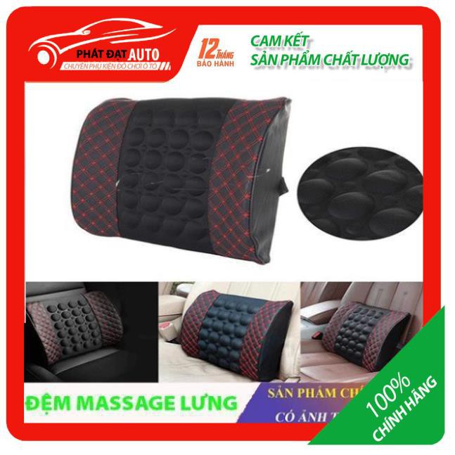 Đệm Massage Lưng Nguồn 12V Giảm Đau Mỏi Lưng Cho Bác Tài Cắm Đầu Tẩu Ô Tô