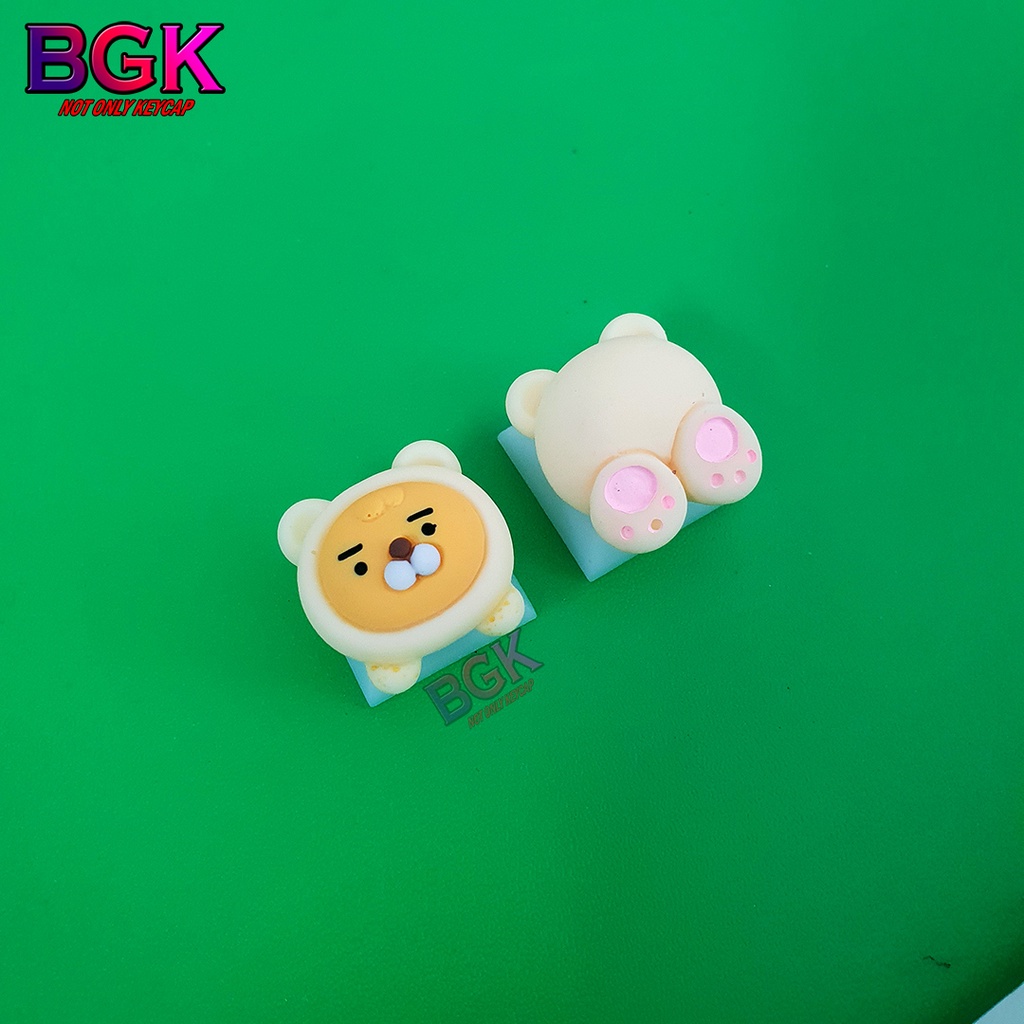 Bộ Keycap 2 Nút Đầu và Mông Sư Tử Cực Cute ( keycap Artisan, keycap phím cơ )