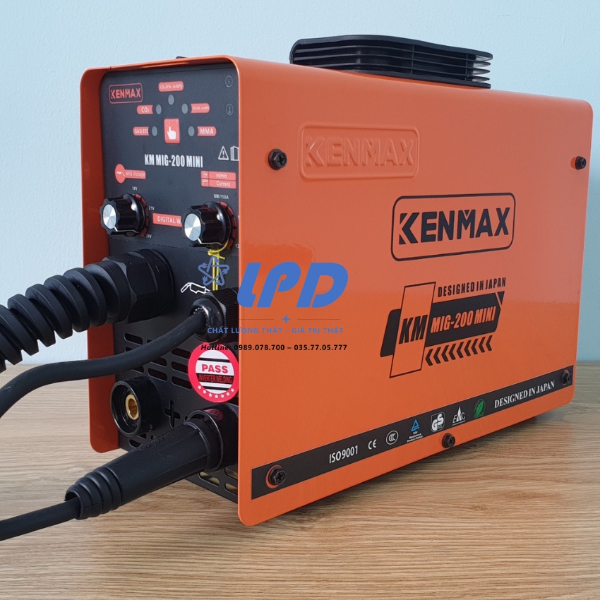 Máy hàn Kenmax MIG Mini 200 3 chức năng hàn mig không dùng khí hàn mig dùng khí hàn que bảo hành chính hãng KMMIG200