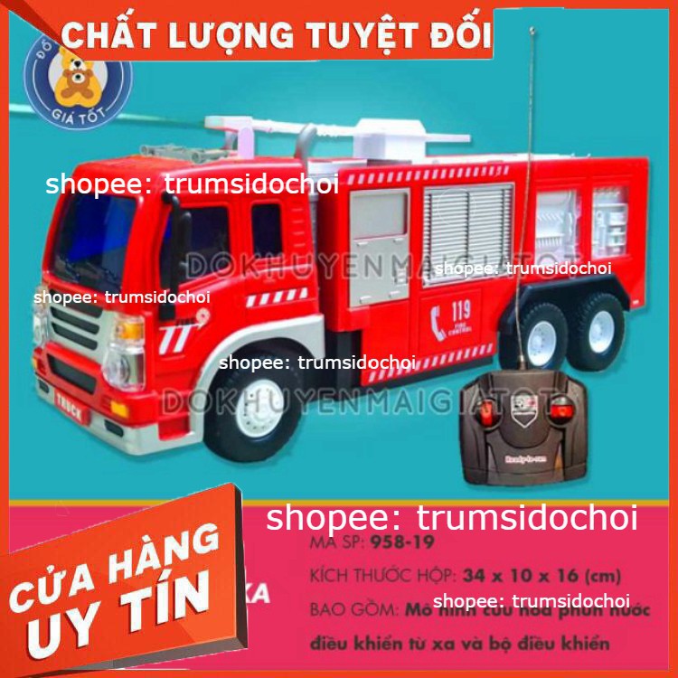 GIÁ SỐC HCM- ♥️♥️XE CHỮA CHÁY, CỨU HỎA VÒI PHUN NƯỚC 119 FIRE CONTROL - 958-19