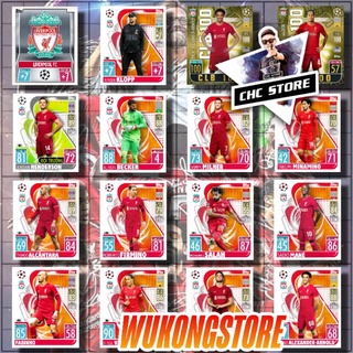Set combo 16 thẻ cầu thủ bóng đá match attax LIVERPOOL 2021/22 size poca
