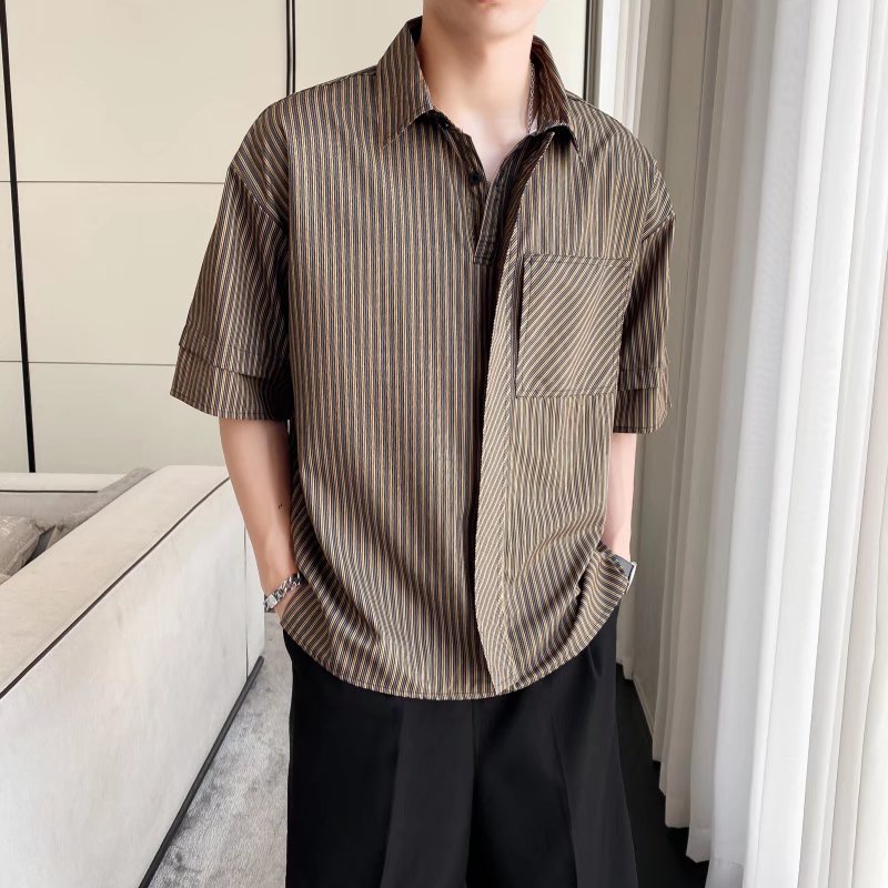 Áo Thun Polo Tay Ngắn Họa Tiết Kẻ Sọc Thời Trang Mùa Hè Chất Lượng Cao Cho Nam Size M-2XL