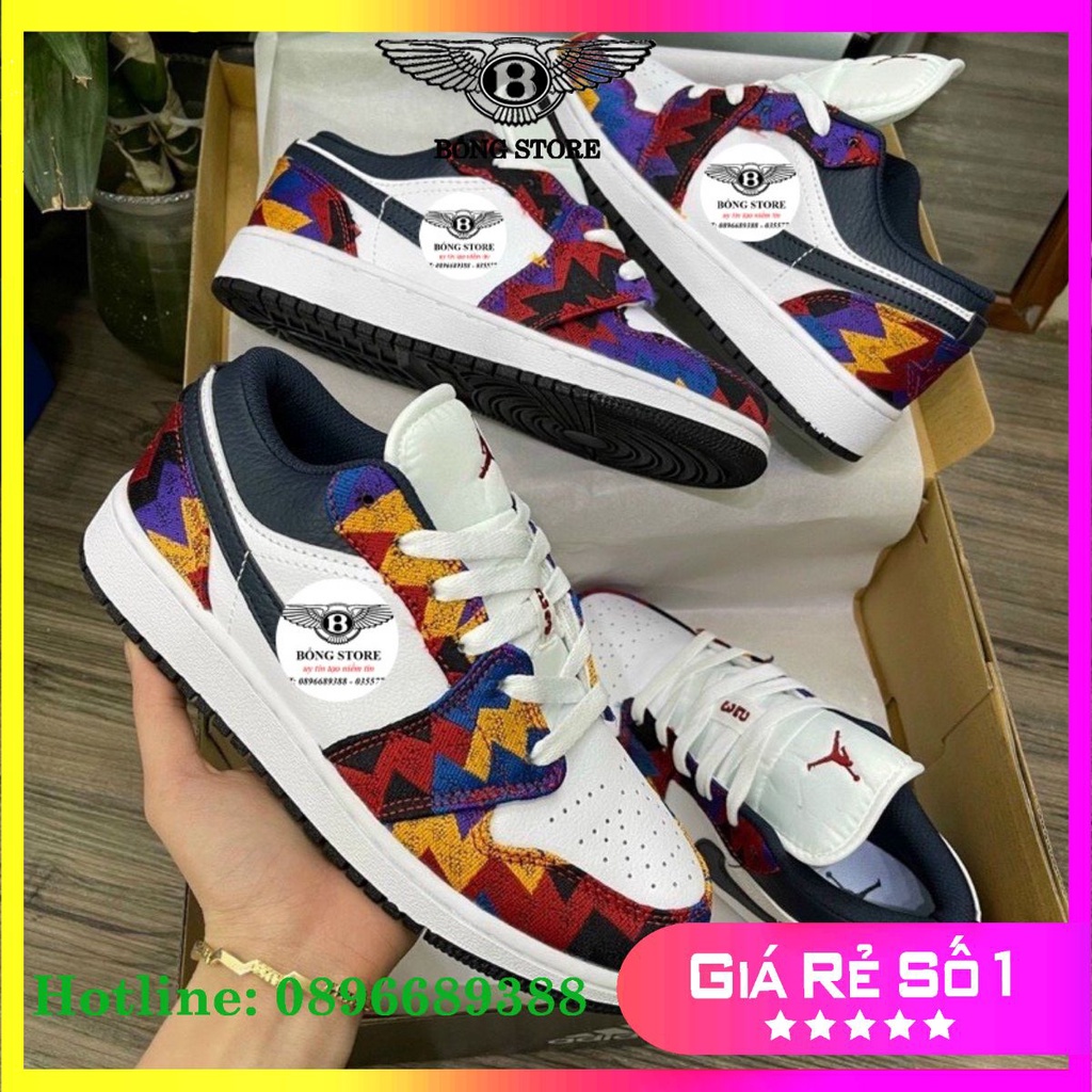 Giày JD thổ cẩm cổ thấp nam nữ _ Bống Store