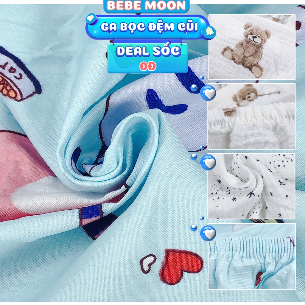 Ga Cũi Cho Bé Cotton 100% Cho Bé - Nhiều Kích Thước Nhiều Màu Sắc
