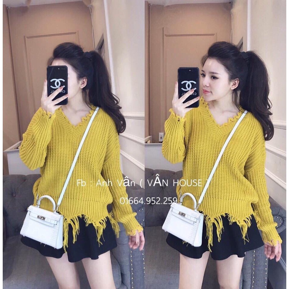 Áo len tua rua gấu hàng Quảng Châu Mã 500 | BigBuy360 - bigbuy360.vn