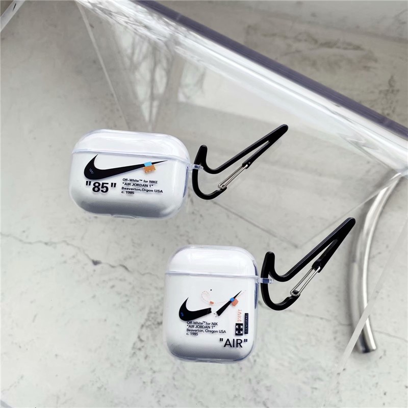 Vỏ bảo vệ hộp sạc tai nghe bằng silicon họa tiết Nike cho Airpod 1/ 2/ pro/ 3