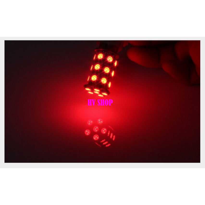 bóng đèn led hậu 27 tim SMD 1157 gắn xe máy 12V hv shop