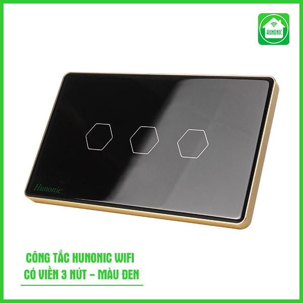 Công tắc điện thông minh, hẹn giờ tự động Hunonic 2 nút màu trắng│Thiết bị điện thông minh điều khiển