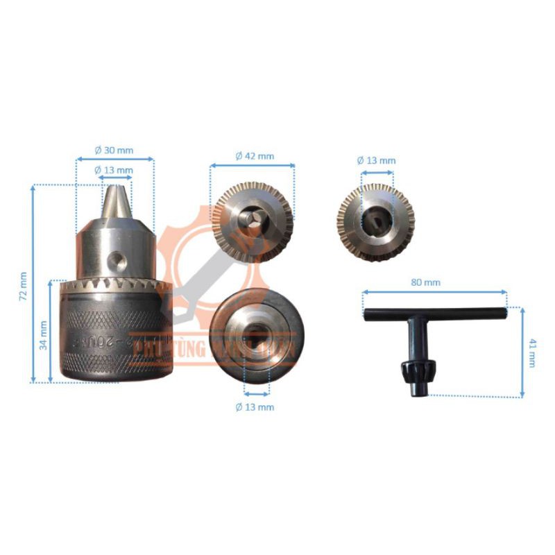 Đầu măng ranh sắt 13mm