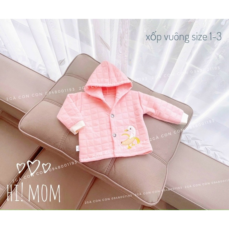 Áo khoác xốp trần bông cho bé sơ sinh