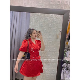 Đầm Gấm Cổ Vest [ TNT Shop Bigsize 60kg - 90kg ] Ảnh thật 100%