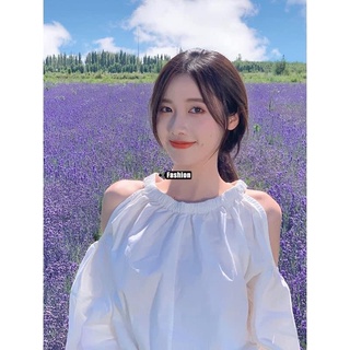 áo sơ mi khoét vai trắng bánh bèo cách điệu tiểu thư siêu xinh-HÀNG CÓ SẴN