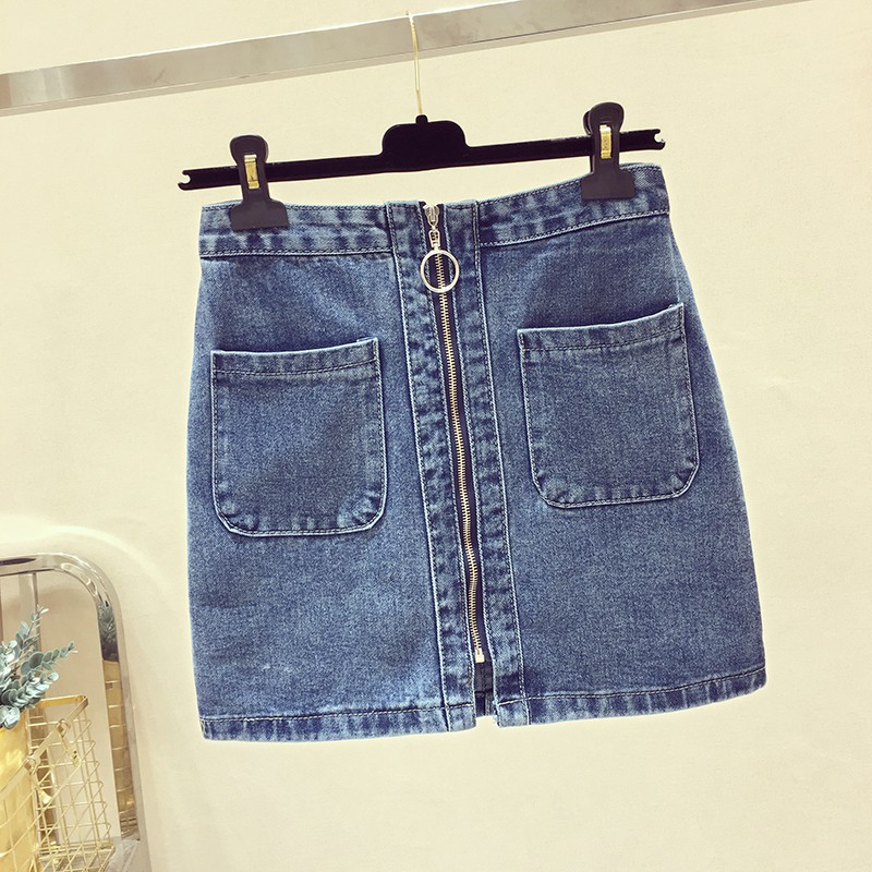 Chân váy big size quảng châu jean 2 túi 2 bên dây kéo trước D7 | BigBuy360 - bigbuy360.vn