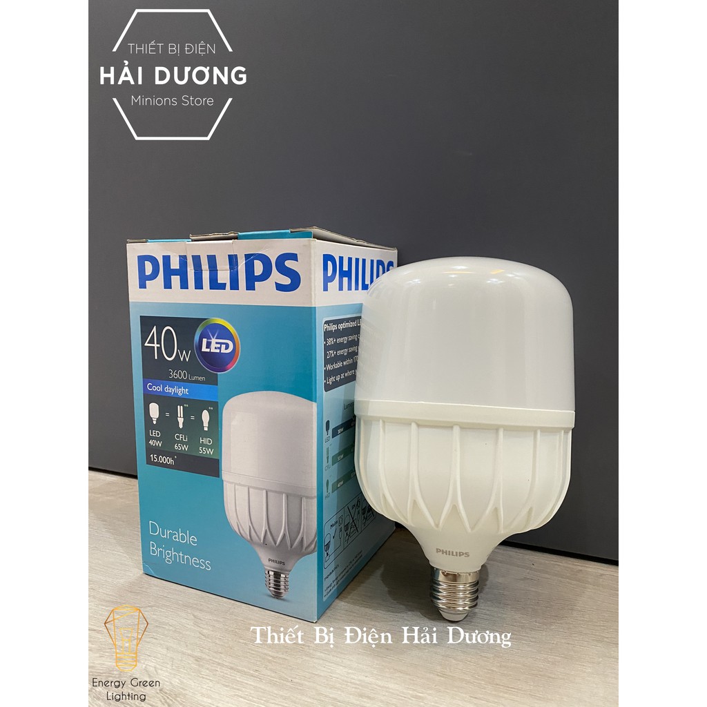 Bóng đèn Philips 40w LED TForce core HB - Đèn Led trụ Siêu sáng Bảo vệ mắt
