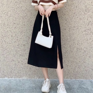 Chân váy midi xẻ tà ENVY V45 basic đi làm đi học