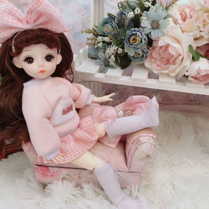 Búp Bê Công Chúa Đồ Chơi Barbie 27 Khớp Nối 3d Mắt 6 The Bjd 30cm Dễ Thương