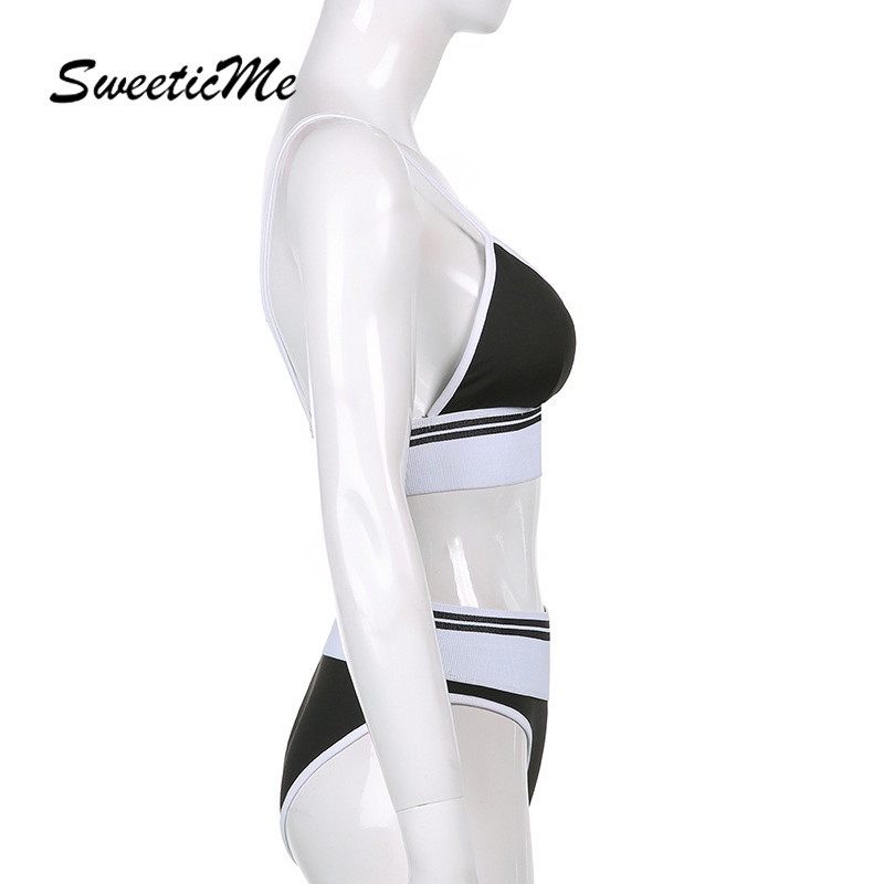 Bộ Bikini Thêu Chữ SweeticMe   Mới Cho Nữ