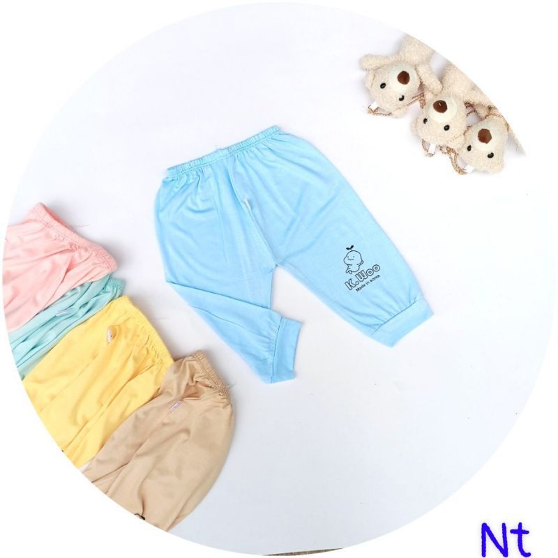 Quần Dài Sơ Sinh Vải Thun Lạnh Mềm Mát Cho Bé 3-9kg