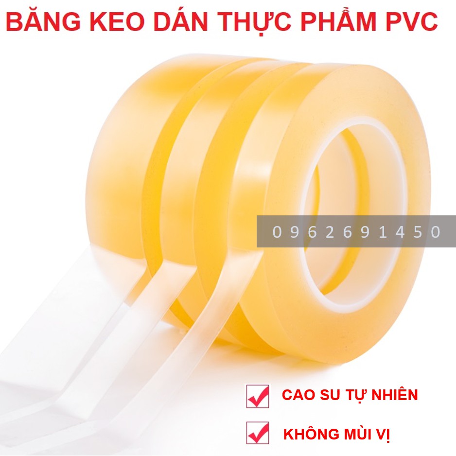 Băng keo dán thực phẩm PVC, băng keo niêm phong hộp bánh Cookie