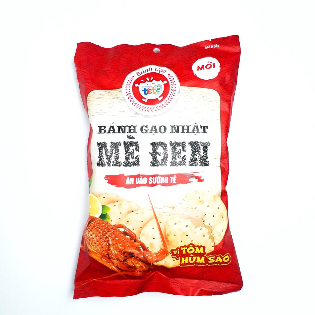 Bánh Gạo Nhật Mè Đen Vị Tôm Hùm Sao (gói 140g)