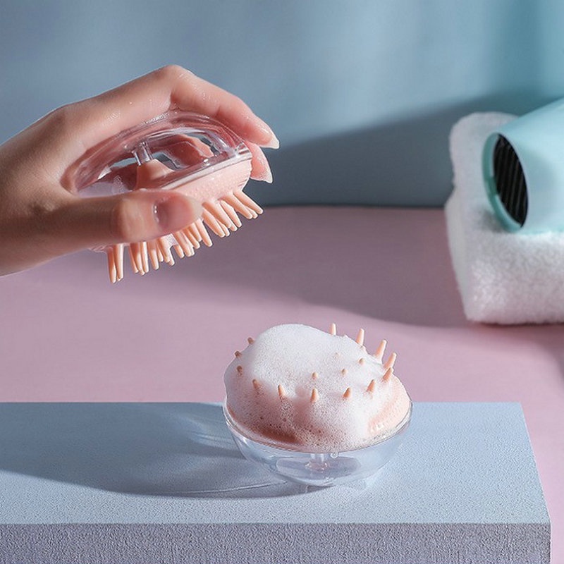 Lược Silicone Dùng Gội Đầu Đa Năng Thiết Kế Nhỏ Gọn Và Tiện Lợi